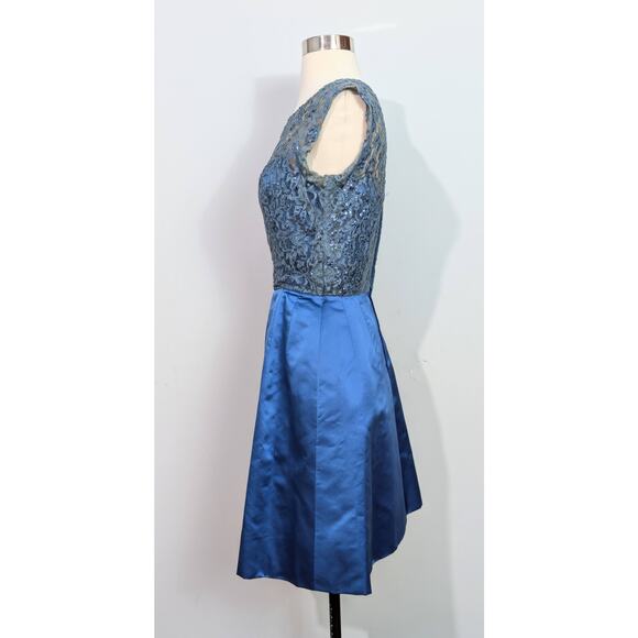Paul Parnes Blue Lace 50s Dress - Picture 3 of 7